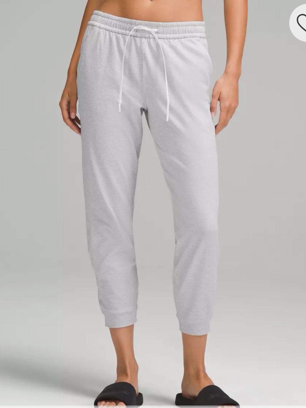 Lululemon Soft Jersey Classic-Fit Mid-Rise Jogger 7/8 Length Grey size 4 - Picture 3 of 9